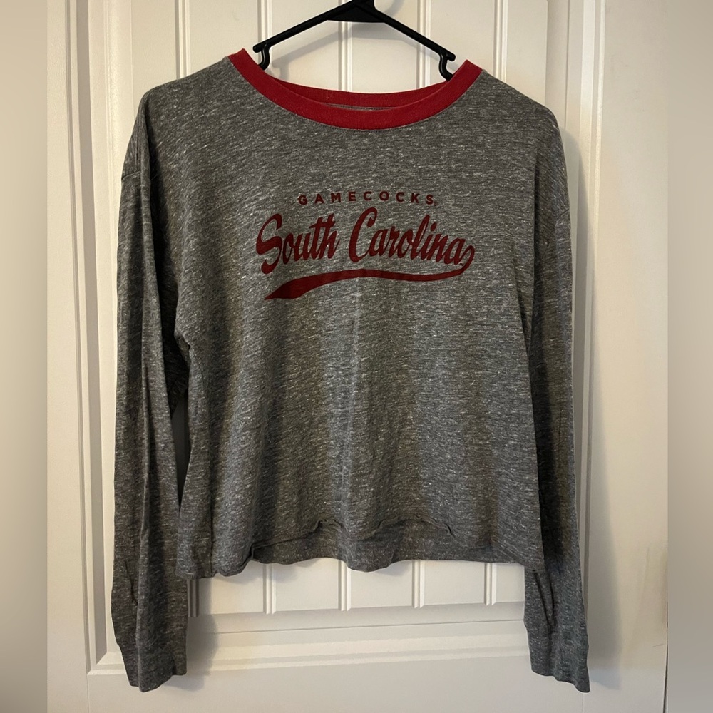 South Carolina Gamecocks Long Sleeve Crop Top